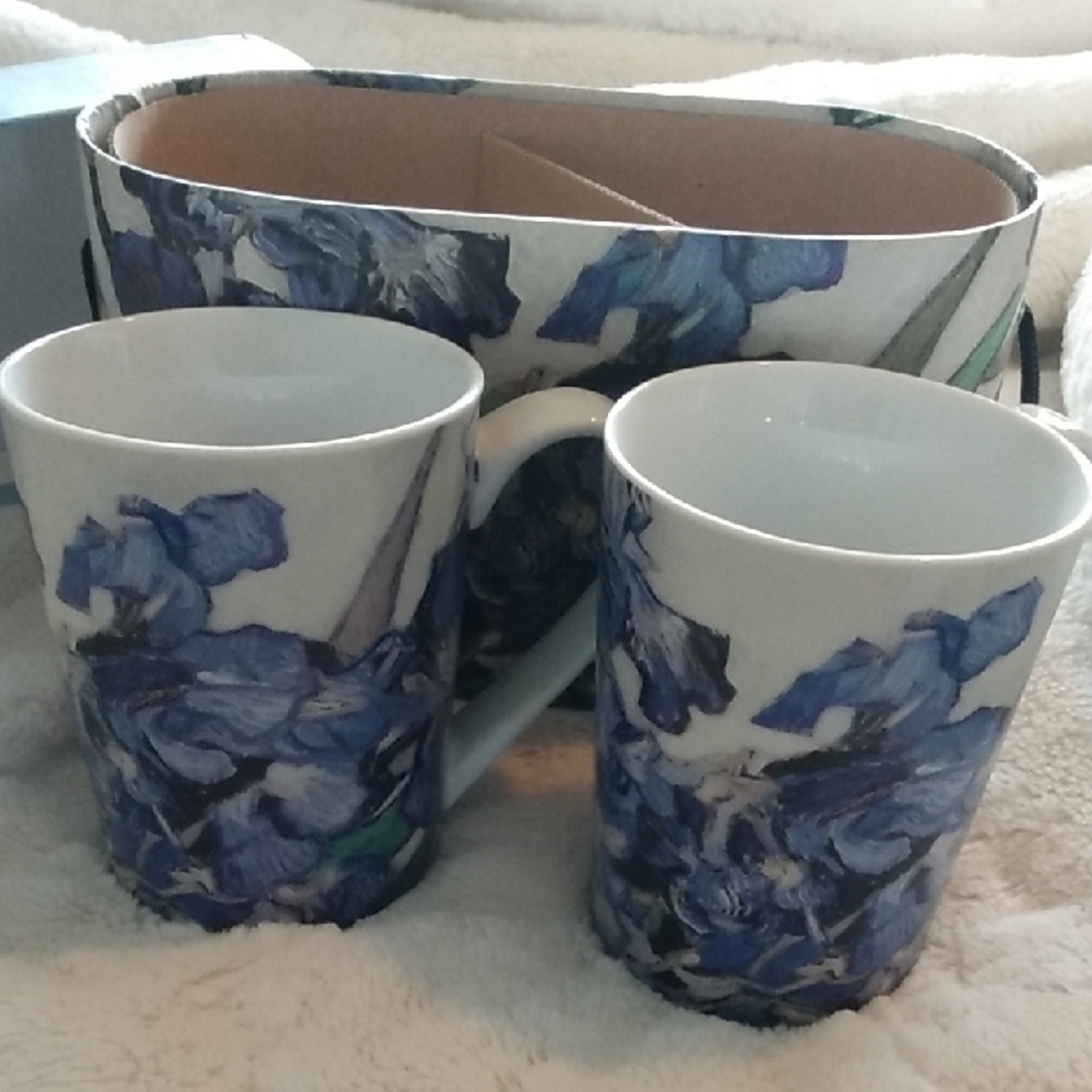 Floral Blue and White Mug Set